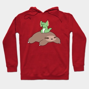 Sloth and Little Dilophosaurus Hoodie